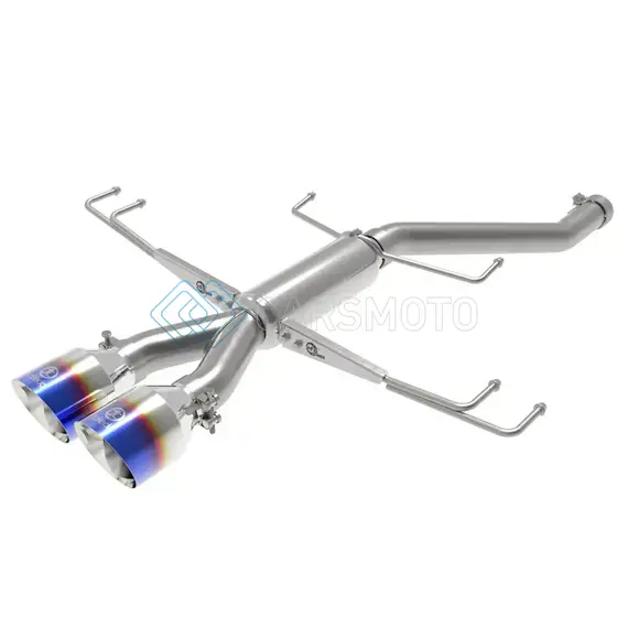 AFE 49-36626-L TAKEDA 2.5IN 304SS AXLE-BACK EXHAUST SYSTEM 17-19 HONDA CIVIC TYPE R L4-2.0L (T) - BL FLAME TIP