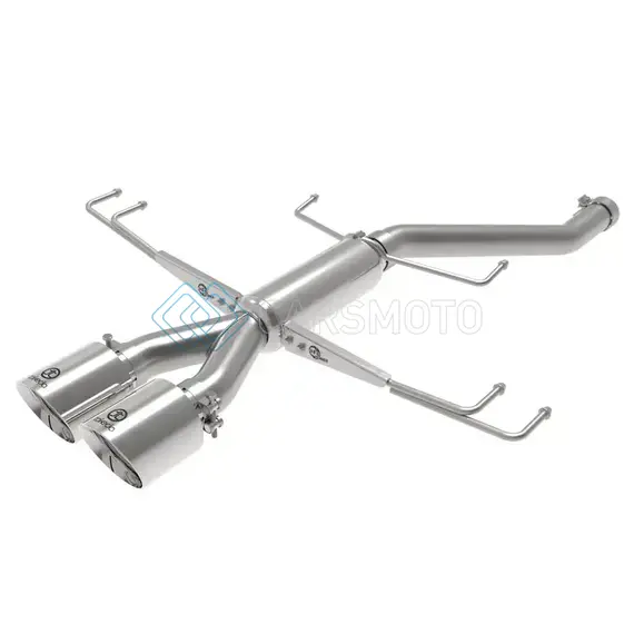 AFE 49-36626-P TAKEDA 2.5IN 304SS AXLE-BACK EXHAUST SYSTEM 17-19 HONDA CIVIC TYPE R L4-2.0L (T) - POLISHED TIP