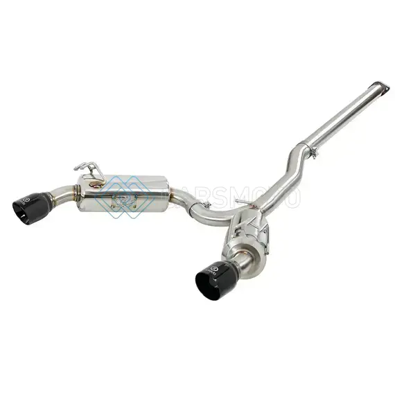 AFE 49-36701-B TAKEDA 3IN. TO 2.5IN. 304 SS C/B EXHAUST 08-15 MITSUBISHI LANCER EVO I4-2.0L (T) - BLACK TIPS