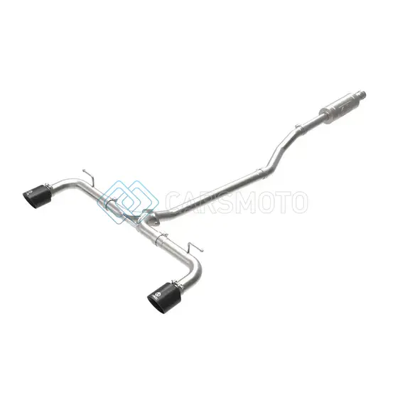 AFE 49-37015-B TAKEDA 2-1/2IN 304 SS CAT-BACK EXHAUST W/ BLACK TIPS 14-18 MAZDA 3 L4 2.0L/2.5L