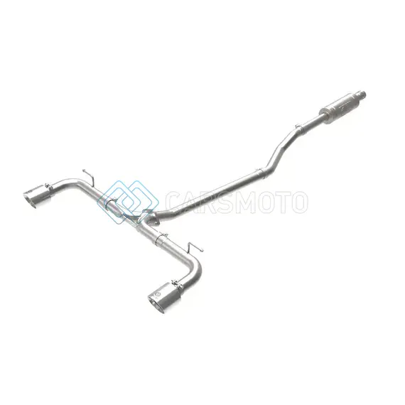 AFE 49-37015-P TAKEDA 2-1/2IN 304 SS CAT-BACK EXHAUST W/ POLISHED TIPS 14-18 MAZDA 3 L4 2.0L/2.5L