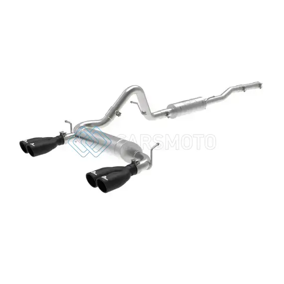 AFE 49-38087-B VULCAN SERIES 2.5IN 304SS CAT-BACK EXHAUST 07-18 JEEP WRANGLER (JK) V6-3.6/3.8L W/ BLACK TIPS