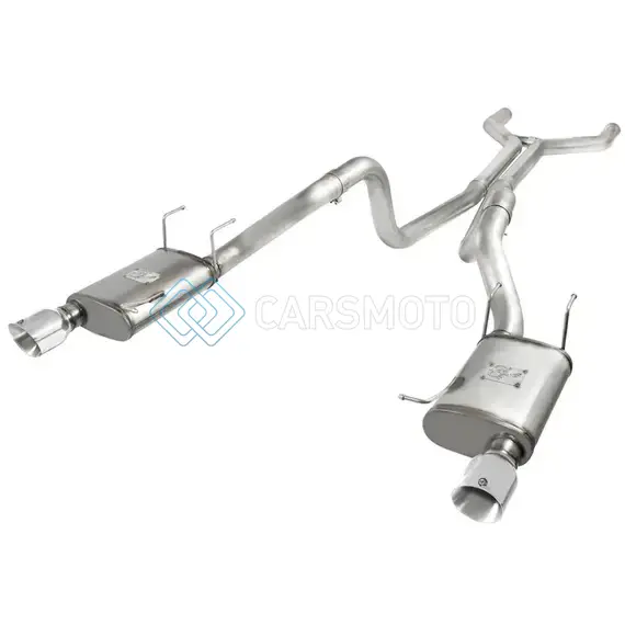 AFE 49-43049-P MACHFORCE XP CAT-BACK EXHAUST 3IN SS W/ POLISHED TIPS 11-14 FORD MUSTANG GT V8 5.0L