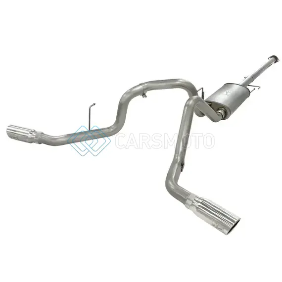 AFE 49-43056-P MACHFORCE XP EXHAUSTS 3INSS DUAL SIDE EXIT CAT-BACK 11-14 FORD F150 ECOBOOST V6-3.5L (TT)