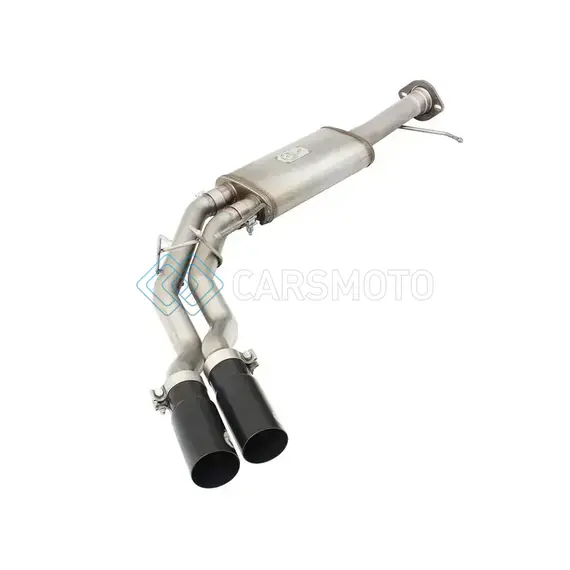 AFE 49-43071-B REBEL SERIES EXHAUST SS FRONT SIDE EXIT CB W/ BLACK TIPS 10-14 FORD F150 ECOBOOST V8 6.2L