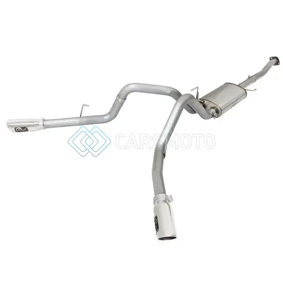 AFE 49-43074-P MACHFORCE XP EXHAUST 3IN SS DUAL SIDE EXT CB W/ POLISHED TIPS 2015 FORD F150 5.0L V8 CC/SB EC/LB