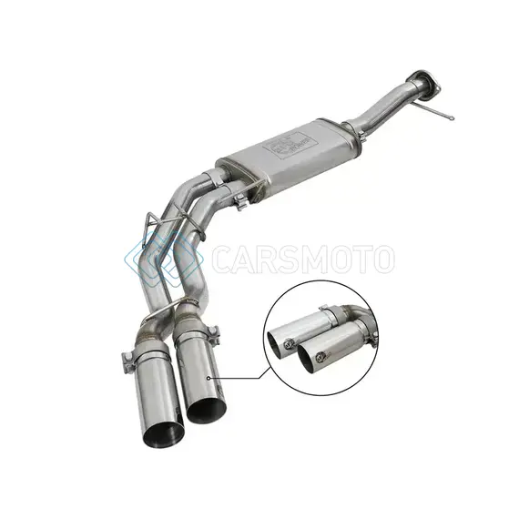 AFE 49-43078-P REBEL SERIES 3IN. TO 2.5IN. 409 SS C/B EXHAUST 11-14 FORD F-150 V6-3.5L (TT) - POLISHED TIP