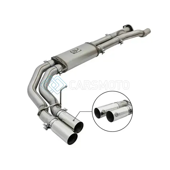 AFE 49-43091-P POWER REBEL SERIES 3IN 409 SS CAT BACK EXHAUST W/ POLISHED TIPS 17 FORD F-150 RAPTOR V6-3.5L