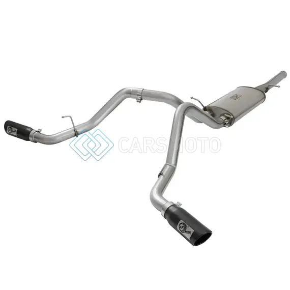 AFE 49-44071-B MACH FORCE-XP 3IN CB SS DUAL EXHAUST W/BLACK TIPS 09-16 GM SILVERADO/SIERRA 4.3L/4.8L/5.3L