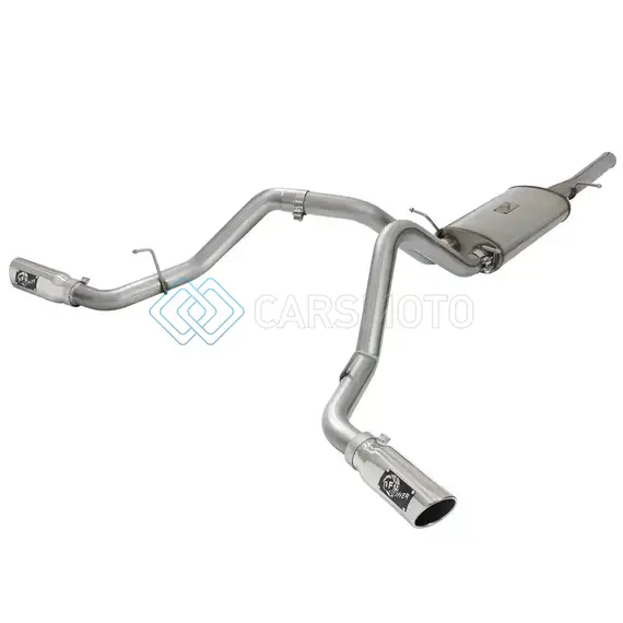 AFE 49-44071-P MACH FORCE-XP 3IN CB SS DUAL EXHAUST W/POLISHED TIPS 09-16 GM SILVERADO/SIERRA 4.3L/4.8L/5.3L