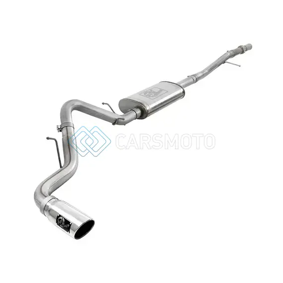 AFE 49-44107-P APOLLO GT SERIES 2019 GM SILVERADO/SIERRA 1500 4.3L/5.3L 409 SS CB EXHAUST SYSTEM W/POLISHED TIP