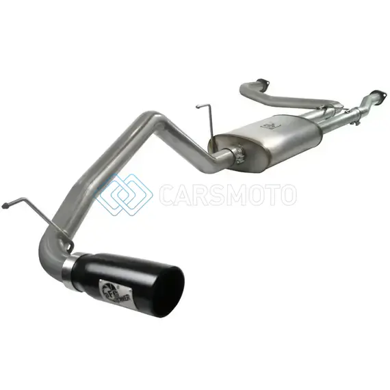 AFE 49-46102-B MACHFORCE XP EXHAUST CAT-BACK 2.5/3IN SS-409 W/ BLACK TIP 04-12 NISSAN TITAN V8 5.6L