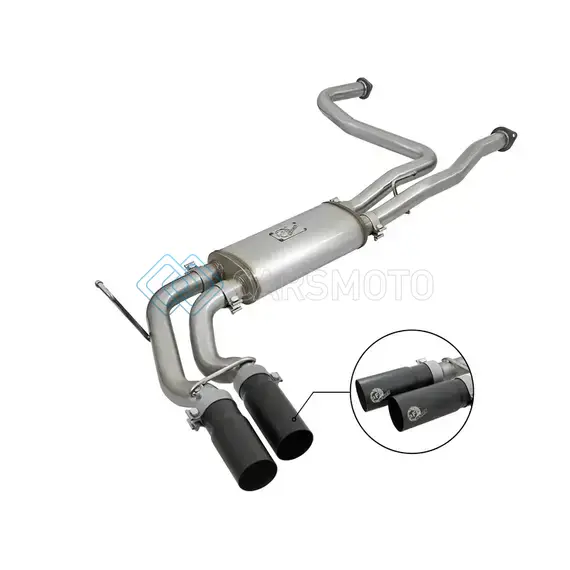 AFE 49-46124-B REBEL SERIES 3IN 409 SS CAT-BACK EXHAUST W/ BLACK TIPS 04-15 NISSAN TITAN V8 5.6L