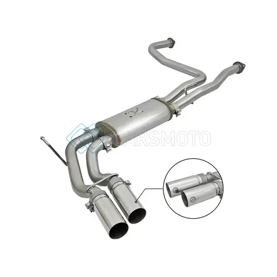 AFE 49-46124-P REBEL SERIES 3IN SS CAT-BACK EXHAUST SYSTEM W/ POLISHED TIP 04-15 NISSAN TITAN V8 5.6L