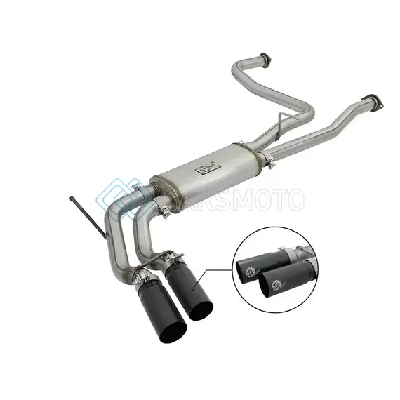 AFE 49-46126-B POWER REBEL SERIES 2-1/2IN 409 SS CAT BACK EXHAUST W/ BLACK TIPS 16-17 NISSAN TITAN V8 5.6L