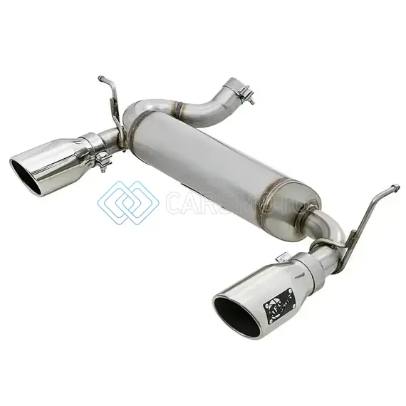 AFE 49-48061-P REBEL SERIES 2.5IN 409 SS AXLE-BACK EXHAUST W/POLISHED TIPS 07+ JEEP WRANGLER (JK) V6 3.6L/3.8L