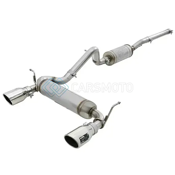 AFE 49-48062-P REBEL SERIES 2.5IN 409 SS CAT-BACK EXHAUST W/ POLISHED TIPS 07+ JEEP WRANGLER (JK) V6 3.6L/3.8L