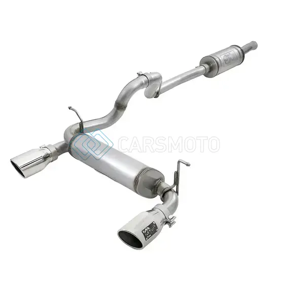 AFE 49-48066-P REBEL SERIES 2.5IN 409 SS CAT-BACK EXHAUST W/ POLISHED TIPS 2018+ JEEP WRANGLER (JL) V6 3.6L