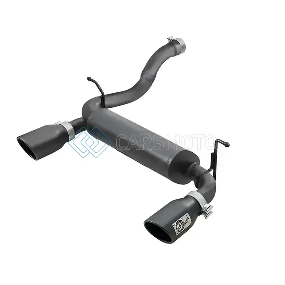 AFE 49-48067-B REBEL SERIES 2.5IN 409 SS AXLE-BACK EXHAUST W/ BLACK TIPS 2018+ JEEP WRANGLER (JL) V6 3.6L