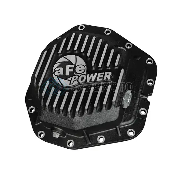 AFE 46-70382 POWER REAR DIFF COVER BLACK W/MACHINED FINS 17 FORD F-350/F-450 6.7L (TD) DANA M300-14 (DUALLY)