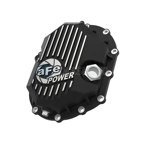 AFE 46-71050B POWER 11-18 GM 2500-3500 AAM 9.25 AXLE FRONT DIFFERENTIAL COVER BLACK MACHINED STREET SERIES