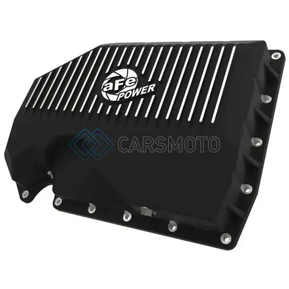 AFE 46-71240B 05-19 VW 1.8L/2.0L W/O OIL SENSOR ENGINE OIL PAN BLACK POWER STREET SERIES W/ MACHINED FINS