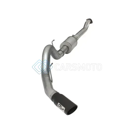 AFE 49-03069-B ATLAS EXHAUSTS 4IN CAT-BACK ALUMINIZED STEEL EXHAUST SYS 2015 FORD F-150 V6 3.5L (TT) BLACK TIP