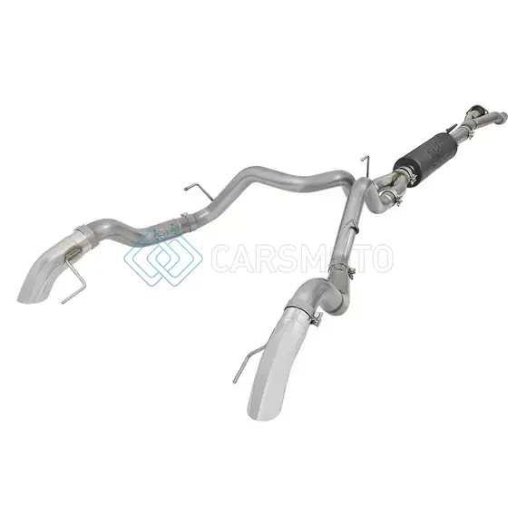 AFE 49-33095-P MACH FORCE-XP CAT-BACK EXHAUST W/ DUAL HI-TUCK POL TIPS 17-18 FORD F-150 RAPTOR V6-3.5L