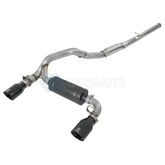 AFE 49-33103-B TAKEDA 3IN 304 SS CAT-BACK EXHAUST SYSTEM W/ BLACK TIPS 16-18 FORD FOCUS RS I4-2.3L (T)