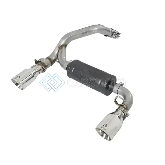 AFE 49-33104-P TAKEDA 3IN 304 SS AXLE-BACK EXHAUST SYSTEM W/ POLISHED TIP 16-18 FORD FOCUS RS 2.3L (T)