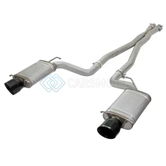AFE 49-34063-B MACH FORCE-XP 3IN CB STAINLESS STEEL DUAL EXHAUST SYSTEM W/ BLACK TIPS 09-15 CADILLAC CTS-V