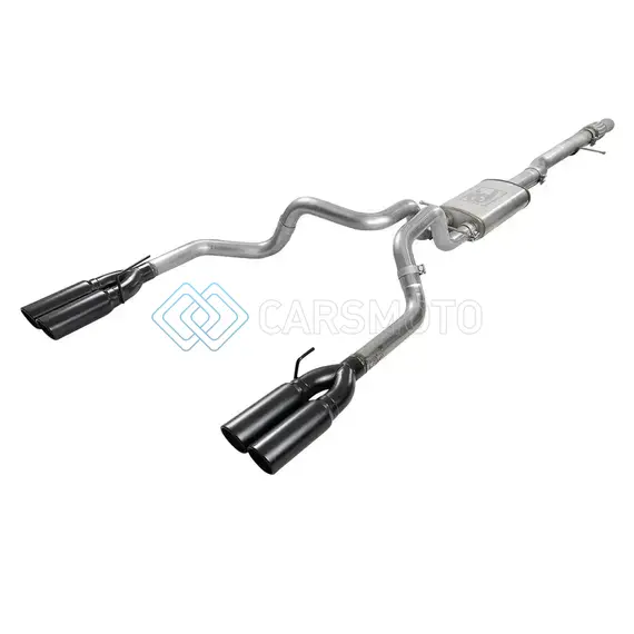 AFE 49-34102-B VULCAN SERIES 4-3IN 304SS EXHAUST CAT-BACK W/ BLK TIPS 2019 GM SILVERADO/SIERRA 1500 V8-6.2L