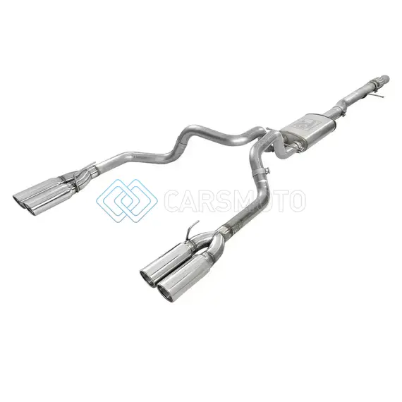 AFE 49-34102-P VULCAN SERIES 4-3IN 304SS EXHAUST CAT-BACK W/ POL TIPS 2019 GM SILVERADO/SIERRA 1500 V8-6.2L