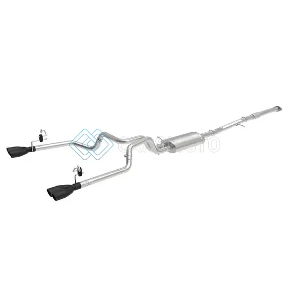 AFE 49-34110-B VULCAN SERIES 3-2.5IN 304SS EXHAUST CAT-BACK W/BLK TIPS 2019 GM SILVERADO/SIERRA 1500 L4-2.7L(T)