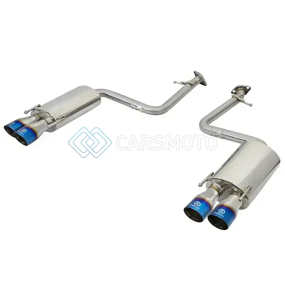 AFE 49-36037-L TAKEDA 16-17 LEXUS RC 200T 2.0L (T) 2IN. SS AXLE-BACK EXHAUST SYSTEM W/POLISHED BLUE TIPS