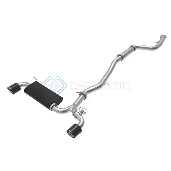 AFE 49-36043-C POWER TAKEDA 2020 TOYOTA SUPRA L6-3.0L (T) 3IN-2.5IN 304 SS CB EXHAUST CARBON TIPS