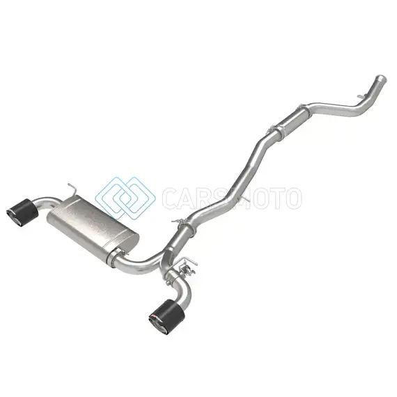 AFE 49-36050-C POWER TAKEDA 2021 TOYOTA SUPRA 2.0L (T) 2.5IN-3IN 304 SS CB EXHAUST W/ CARBON TIPS