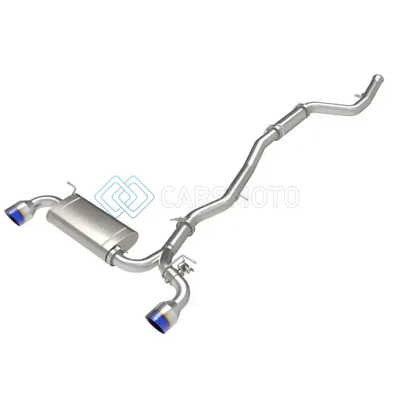 AFE 49-36050-L POWER TAKEDA 2021 TOYOTA SUPRA 2.0L (T) 2.5IN-3IN 304 SS CB EXHAUST W/ BLUE TIPS