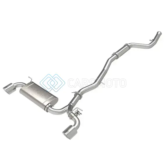 AFE 49-36050-P POWER TAKEDA 2021 TOYOTA SUPRA 2.0L (T) 2.5IN-3IN 304 SS CB EXHAUST W/ POLISHED TIPS