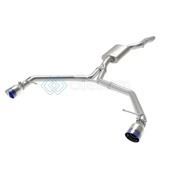 AFE 49-36437-L MACH FORCE-XP 13-16 AUDI ALLROAD L4 SS AXLE-BACK EXHAUST W/ BLUE FLAME TIPS