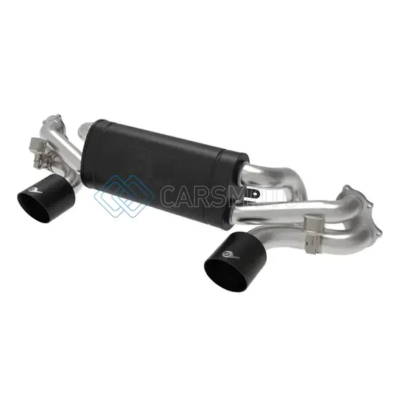 AFE 49-36443-B MACHFORCE XP 2.25IN-2.5IN 304SS EXHAUST CAT-BACK PORSCHE 20-22 CAYMAN GT4(718) 4.0L - BLACK TIPS