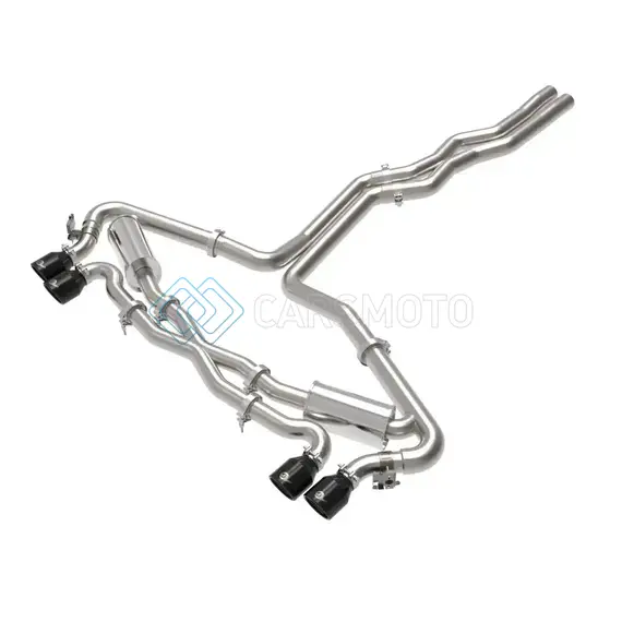AFE 49-36448-B 20-22 AUDI RS6 AVANT V8 4L (TT) MACH FORCE-XP 3IN TO 2.5IN 304 SS CAT-BACK EXHAUST W/ BLACK TIP