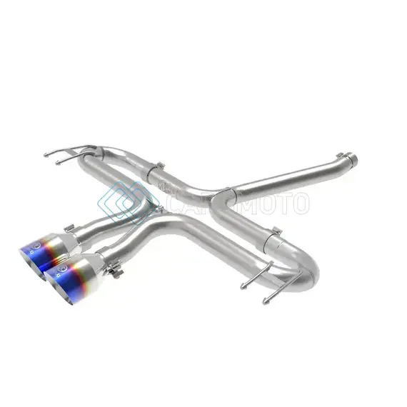 AFE 49-36625-L TAKEDA 2-1/2IN 304 SS AXLE-BACK EXHAUST W/BLUE FLAME TIPS 17-20 HONDA CIVIC SPORT L4-1.5L (T)