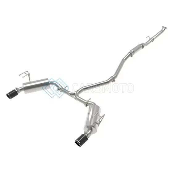 AFE 49-36628-C TAKEDA 2.5IN 304 SS CAT-BACK EXHAUST SYSTEM W/CF TIPS 2022+ HONDA CIVIC L4-1.5L (T)