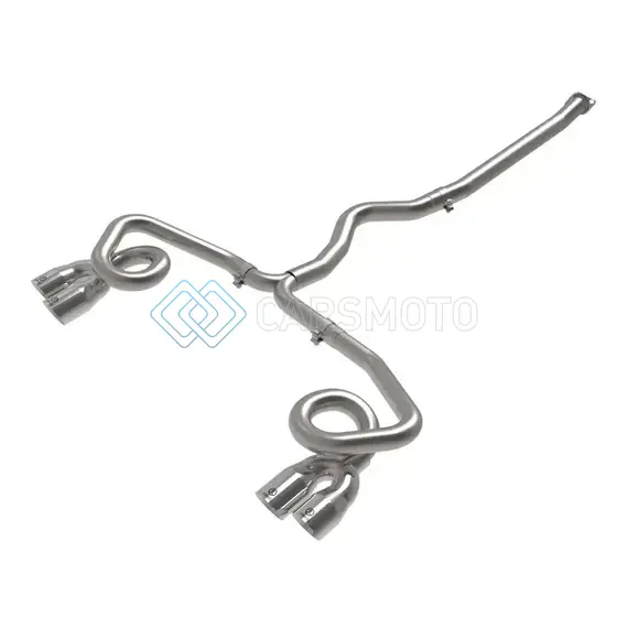 AFE 49-36809-P POWER TAKEDA 3IN TO 2-1/2IN 304 SS CAT-BACK EXHAUST W/ POLISHED TIPS 22-23 SUBARU WRX H4-2.4L(T)