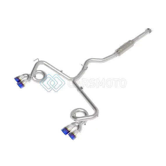 AFE 49-36810-L SUBARU WRX/STI 15-21 H4-2.0/2.5L TAKEDA 3IN TO 2-1/2IN STNLSS CAT-BACK EXHAUST W/ BLUE FLAME TIP