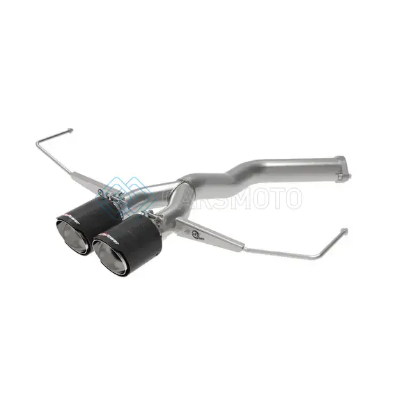 AFE 49-37012-C TAKEDA 3IN-2.5IN 304 SS AXLE-BACK EXHAUST W/ CARBON TIP 19-20 HYUNDAI VELOSTER I4-1.6L(T)