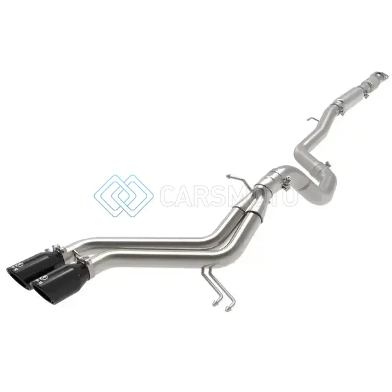 AFE 49-37018-B TAKEDA 2-1/2IN TO 3IN SS-304 CAT-BACK EXHAUSTS W/ BLACK TIP 13-17 HYUNDAI VELOSTER L4-1.6L
