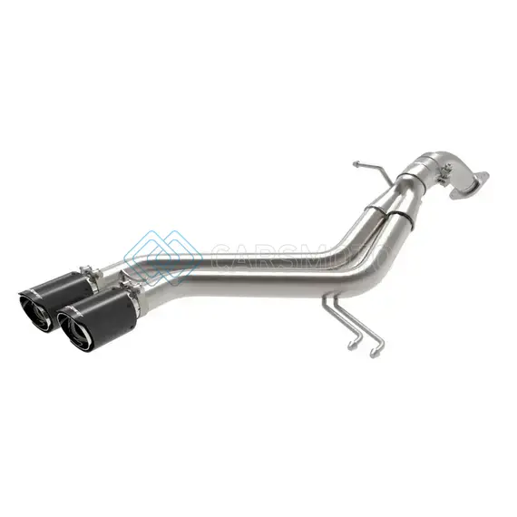AFE 49-37019-C TAKEDA 13-17 HYUNDAI VELOSTER L4-1.6L 2-1/2IN 304 SS AXLE-BACK EXHAUST W/ CARBON FIBER TIPS