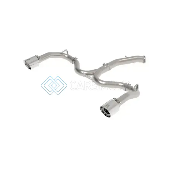 AFE 49-37037-P TAKEDA 20-21 KIA FORTE GT 1.6L (T) 3IN TO 2.5IN SS AXLE-BACK EXHAUST SYSTEM W/ POLISHED TIPS